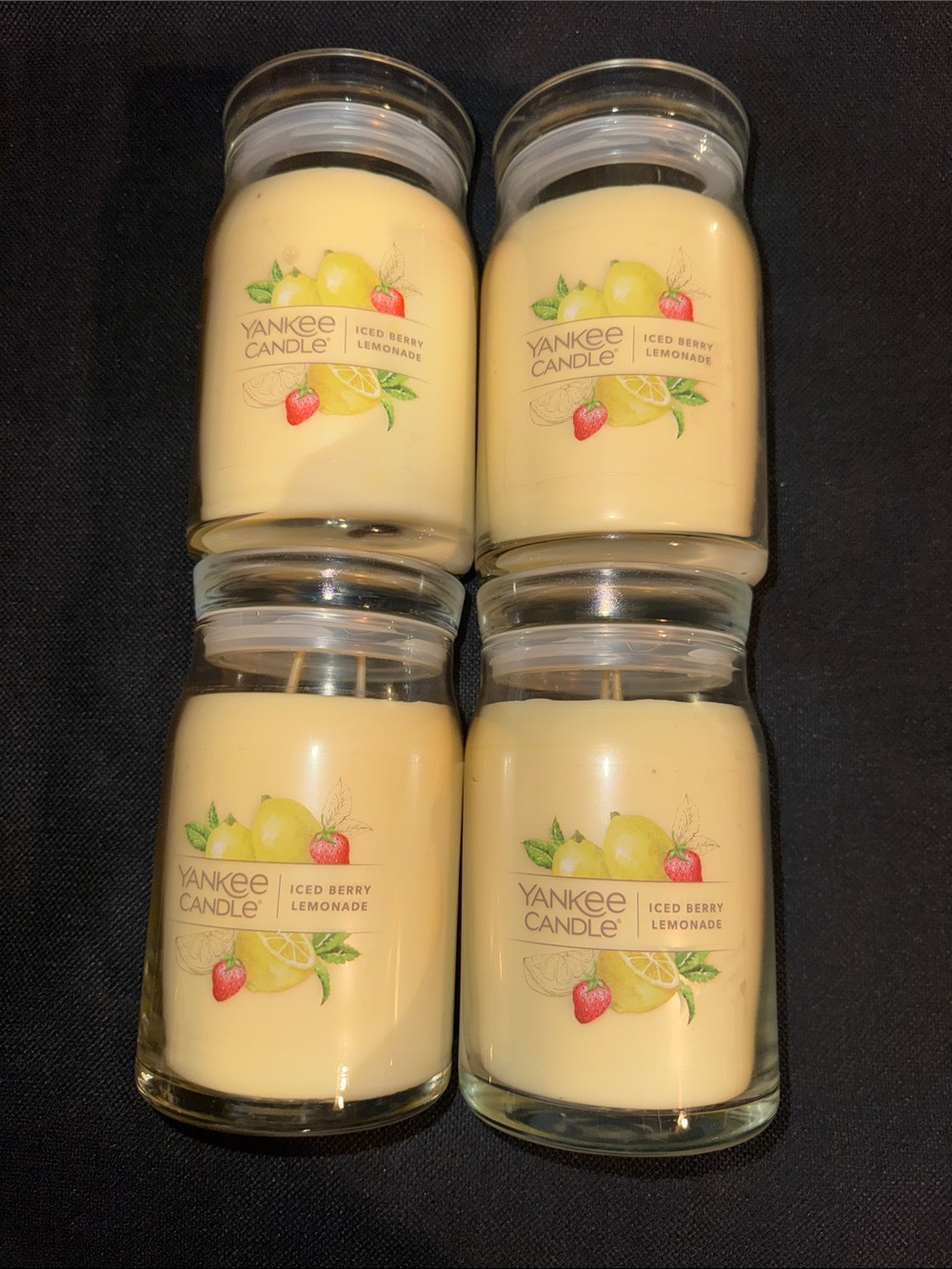 2 NEW Yankee Candle Iced Berry Lemonade Large Jar 20oz